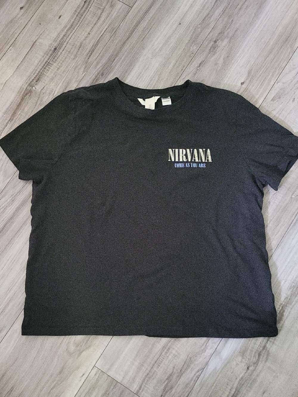 NIRVANA Black Crewneck Tee- Come As You Are